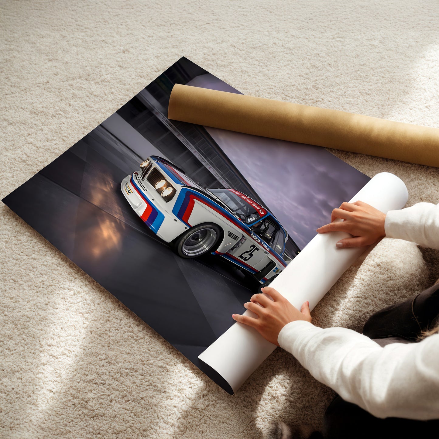 BMW 3.0 CSL Cutaway Poster – Technical Racing Car Engineering Wall Art Print, Vintage Auto Enthusiast Canvas, Motorsport Innovation Decor