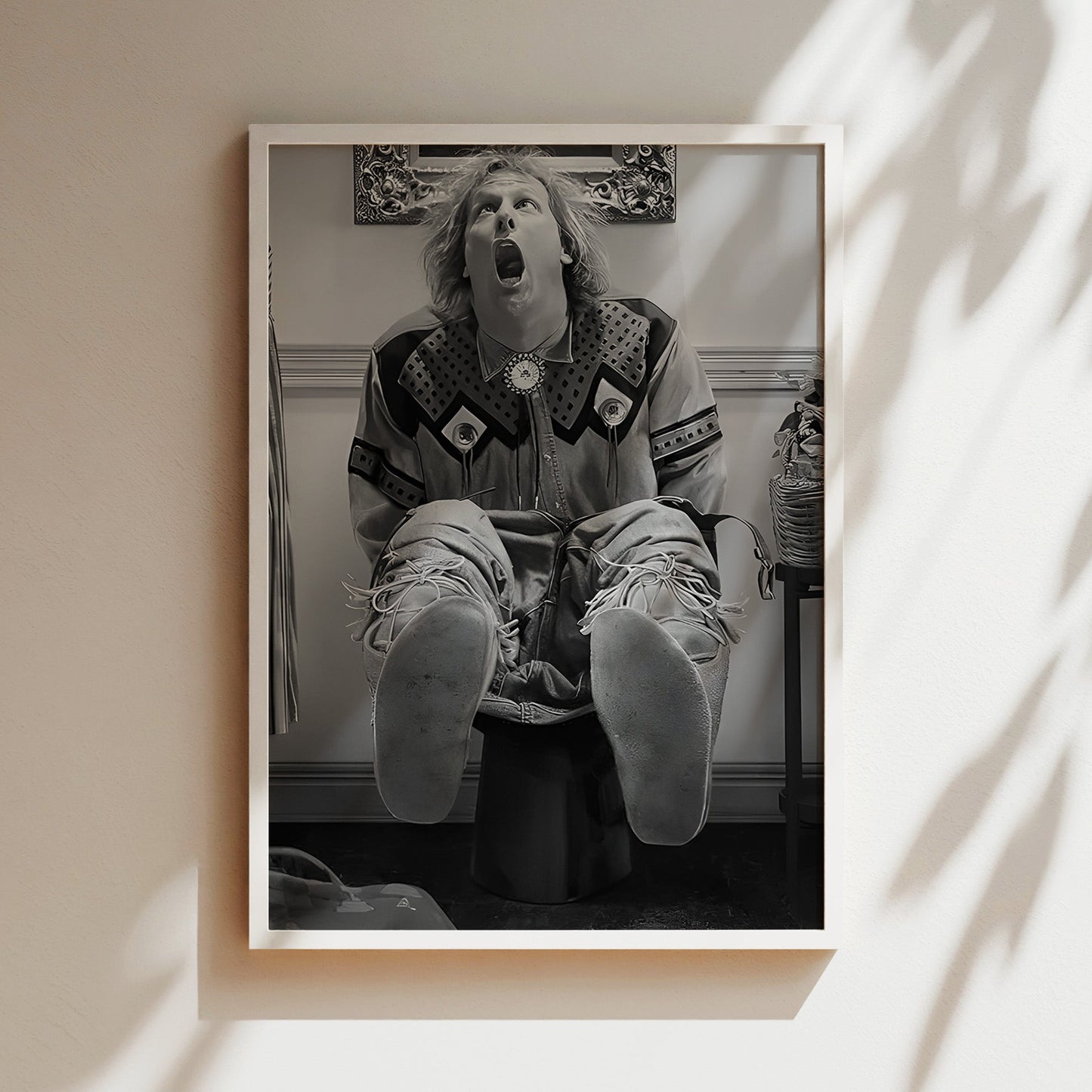 Jeff Daniels Dumb and Dumber Bathroom Scene Canvas, Funny 90s Comedy Movie Wall Art, Cult Classic Film Poster for Bathroom or Man Cave