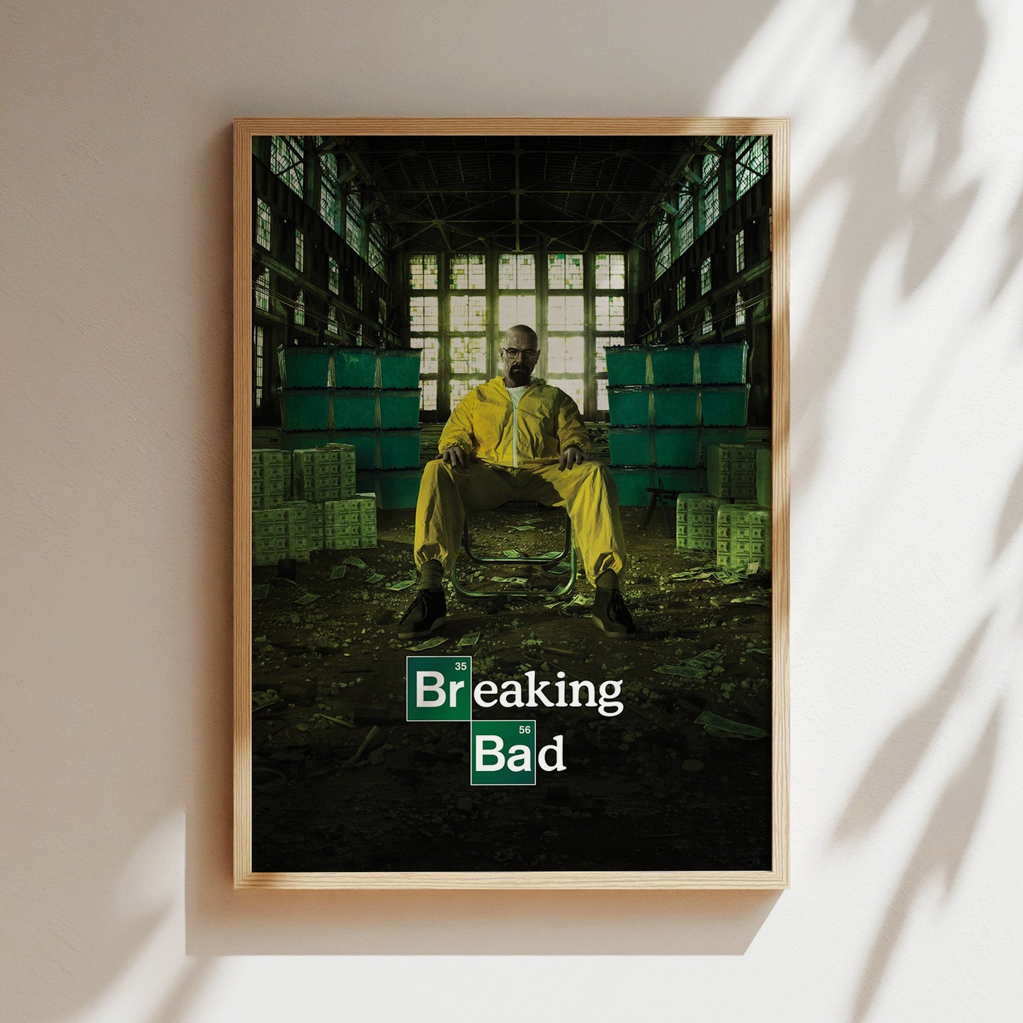 Breaking Bad Walter White Wall Art - Heisenberg Poster, TV Show Decor, Crime Drama Print, Fan Art Canvas, Modern Pop Culture Sign