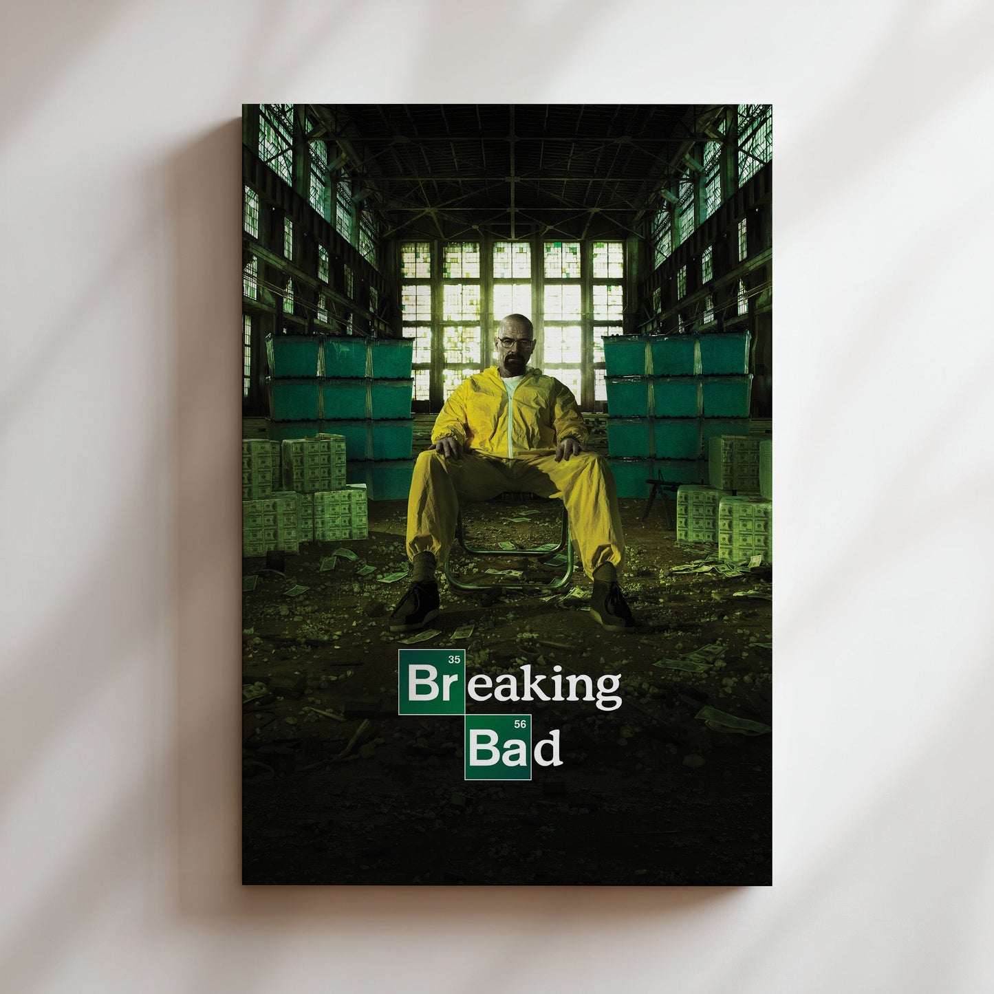 Breaking Bad Walter White Wall Art - Heisenberg Poster, TV Show Decor, Crime Drama Print, Fan Art Canvas, Modern Pop Culture Sign