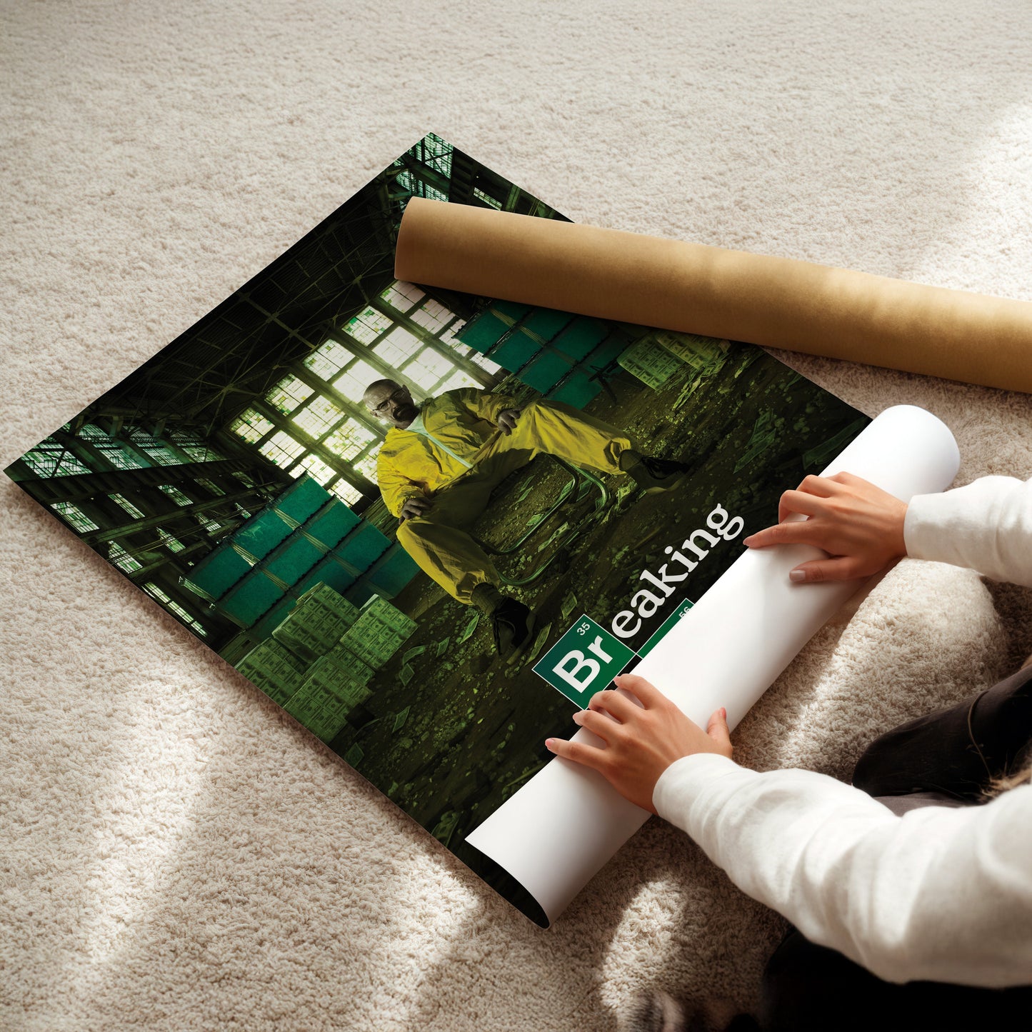 Breaking Bad Walter White Wall Art - Heisenberg Poster, TV Show Decor, Crime Drama Print, Fan Art Canvas, Modern Pop Culture Sign
