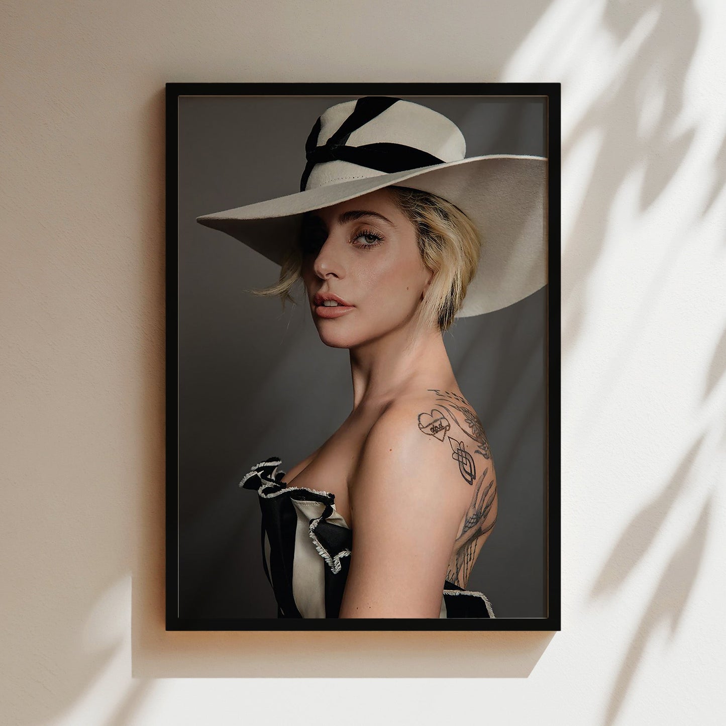 Lady Gaga Color Portrait Wall Art - Bold Pop Icon Poster, Vibrant Music Legend Print for Modern Living Room or Studio Decor
