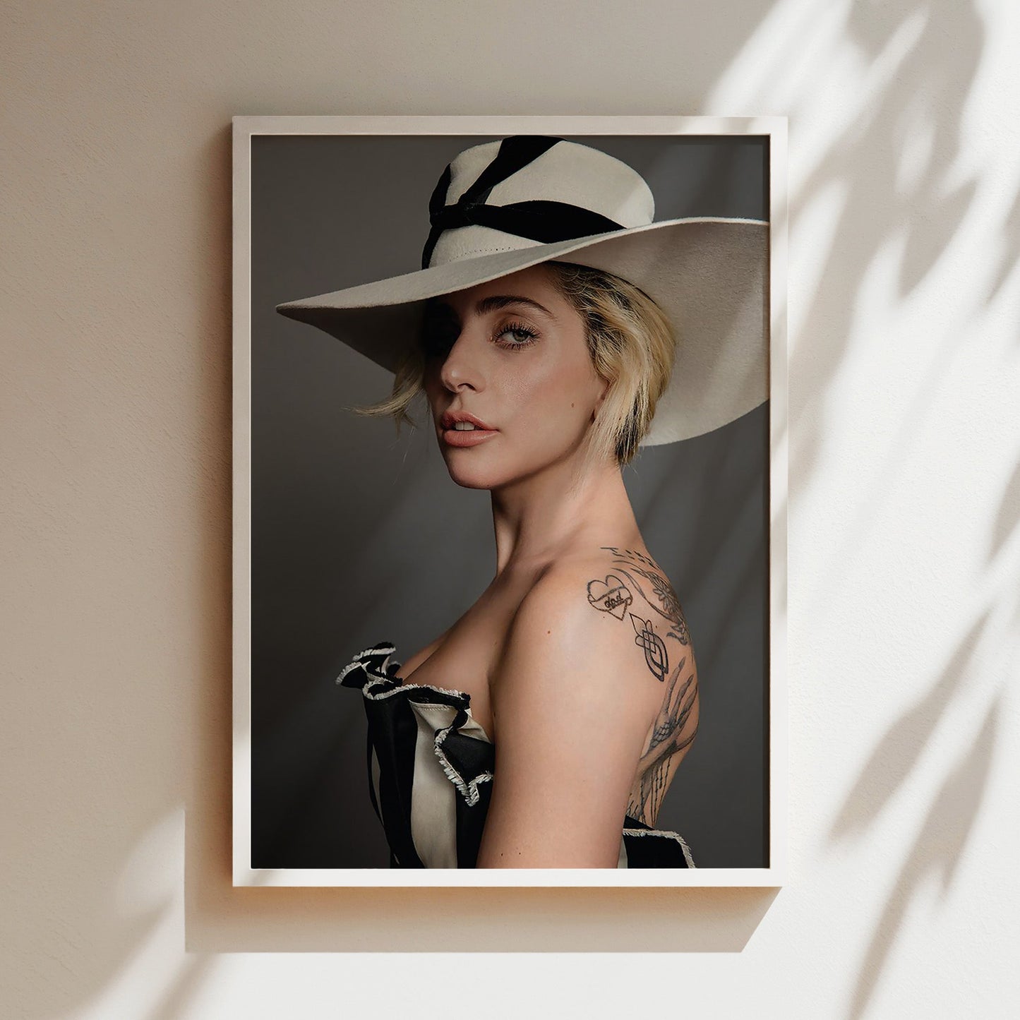 Lady Gaga Color Portrait Wall Art - Bold Pop Icon Poster, Vibrant Music Legend Print for Modern Living Room or Studio Decor