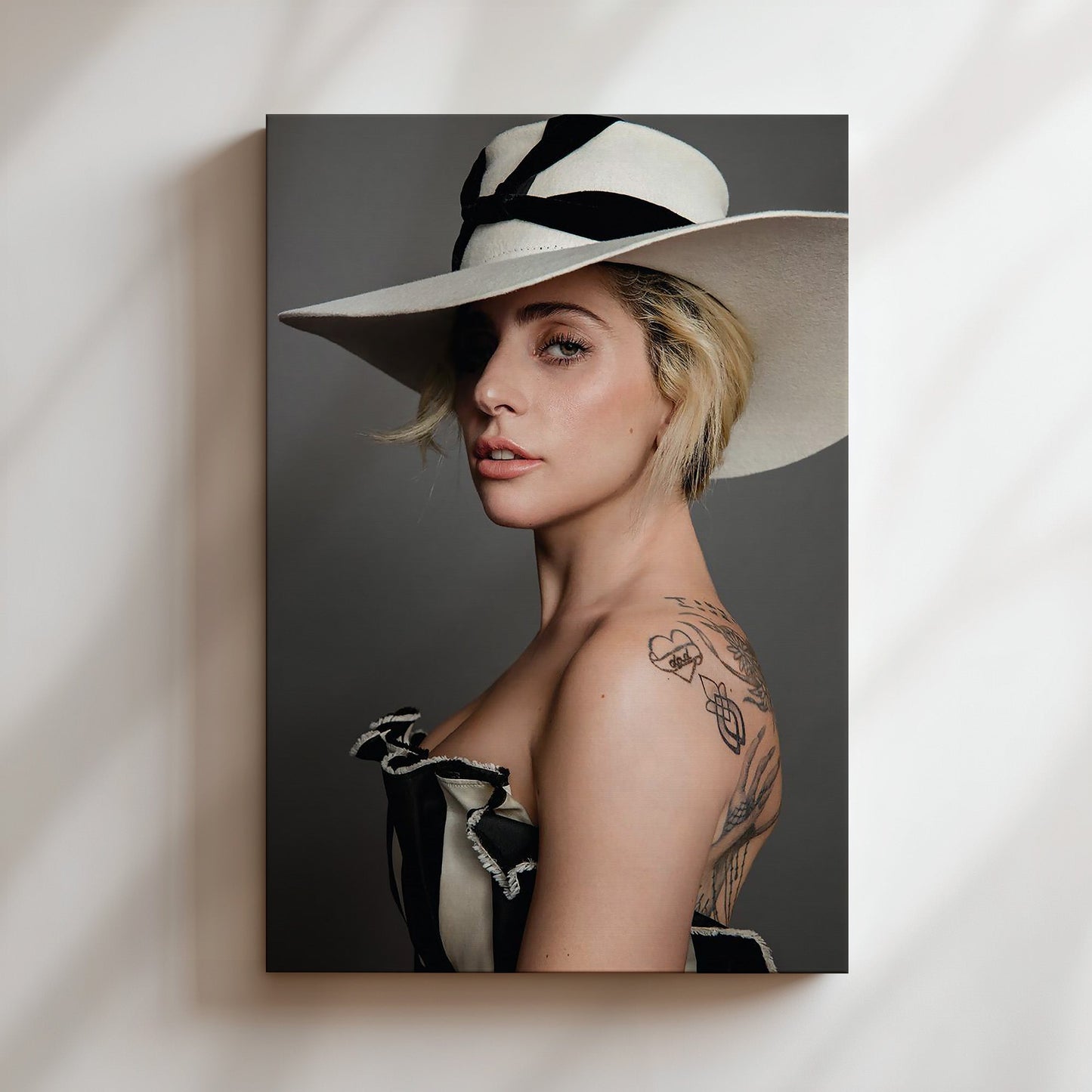 Lady Gaga Color Portrait Wall Art - Bold Pop Icon Poster, Vibrant Music Legend Print for Modern Living Room or Studio Decor