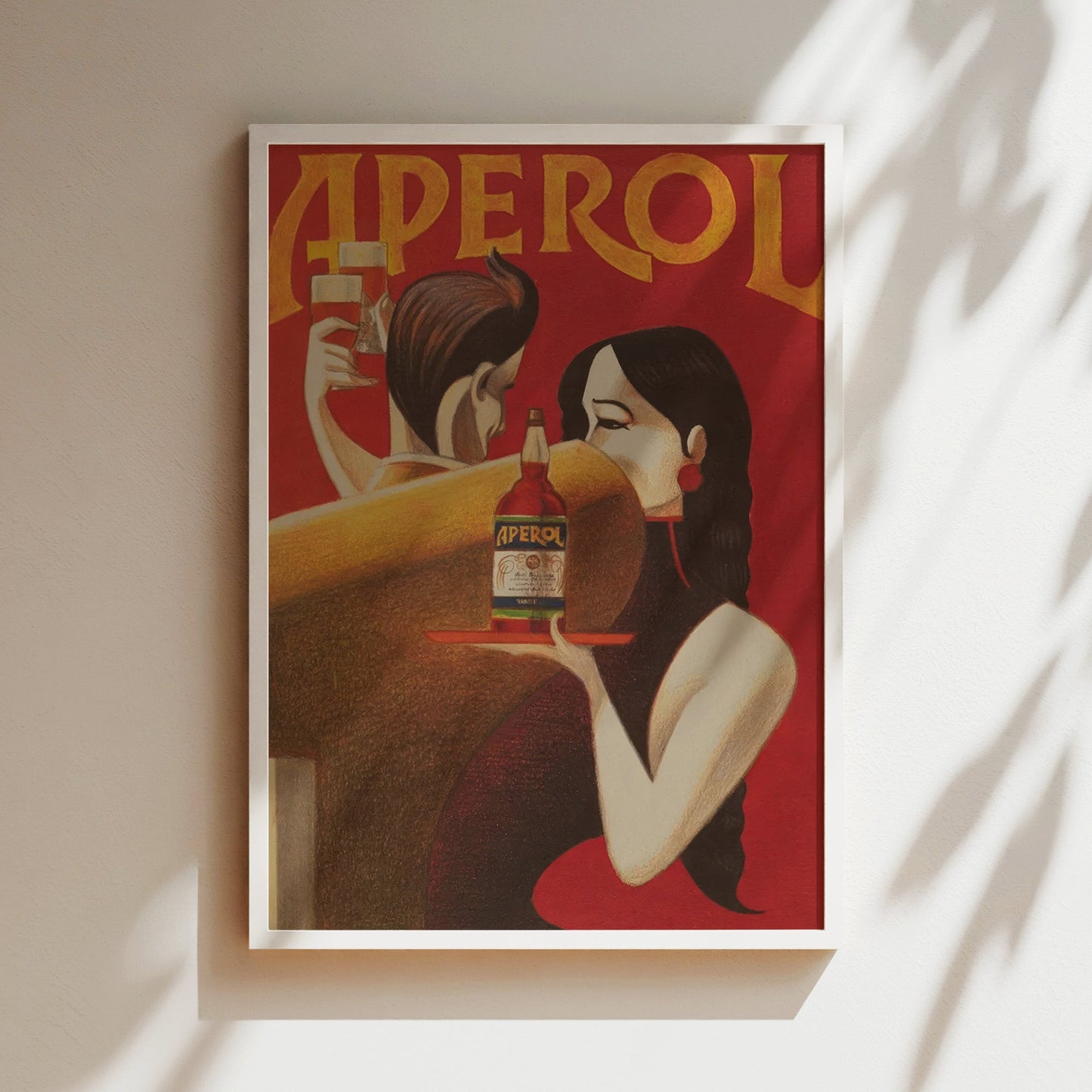 Vintage Aperol Poster - Retro Italian Liquor Advertisement Wall Art, Art Deco Cocktail Print for Kitchens, Bars or Mediterranean Decor