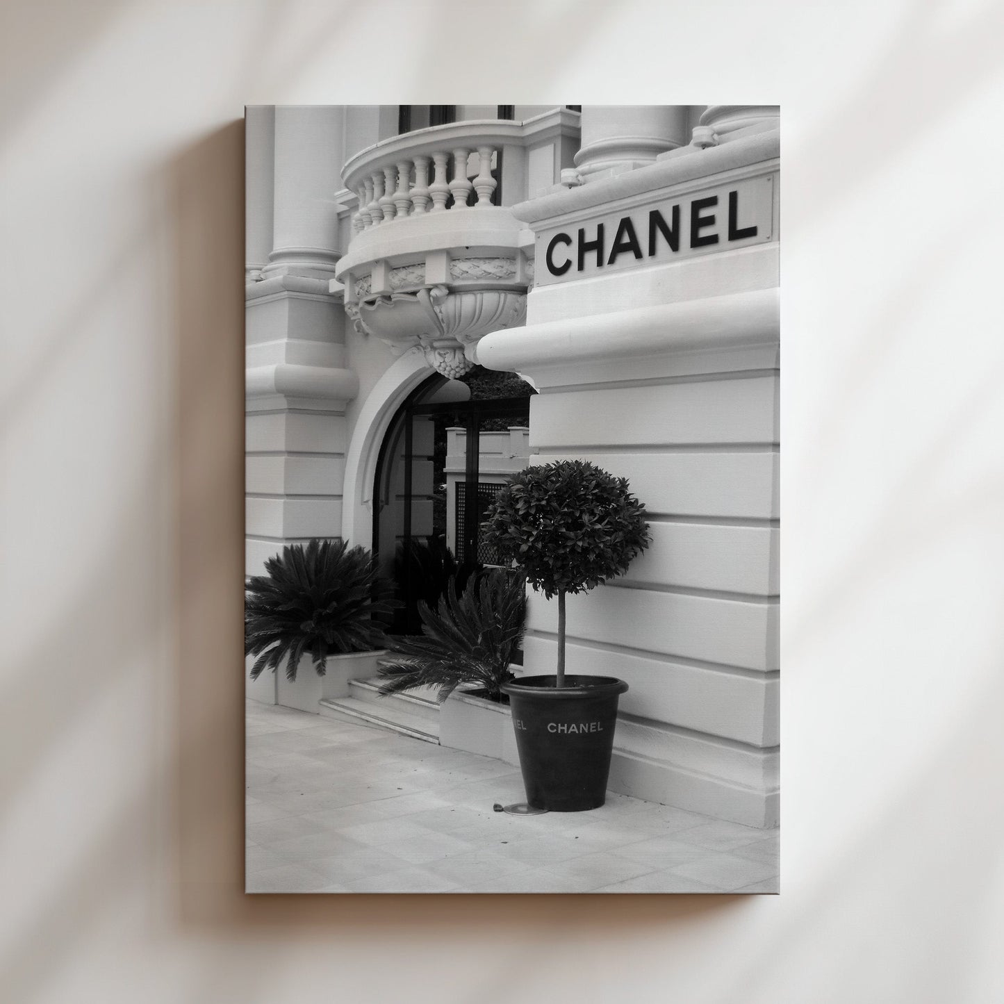 Chanel Monaco Wall Art - Luxury Fashion Poster, Monte Carlo Print, Designer Decor, High Fashion Canvas, Chic Typography Sign