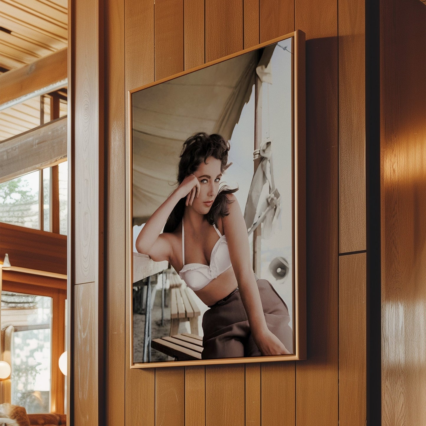 Elizabeth Taylor Giant Set Wall Art - Classic Hollywood Poster, Vintage Film Print, Iconic Actress Canvas, Retro Movie Decor, Glamour Sign