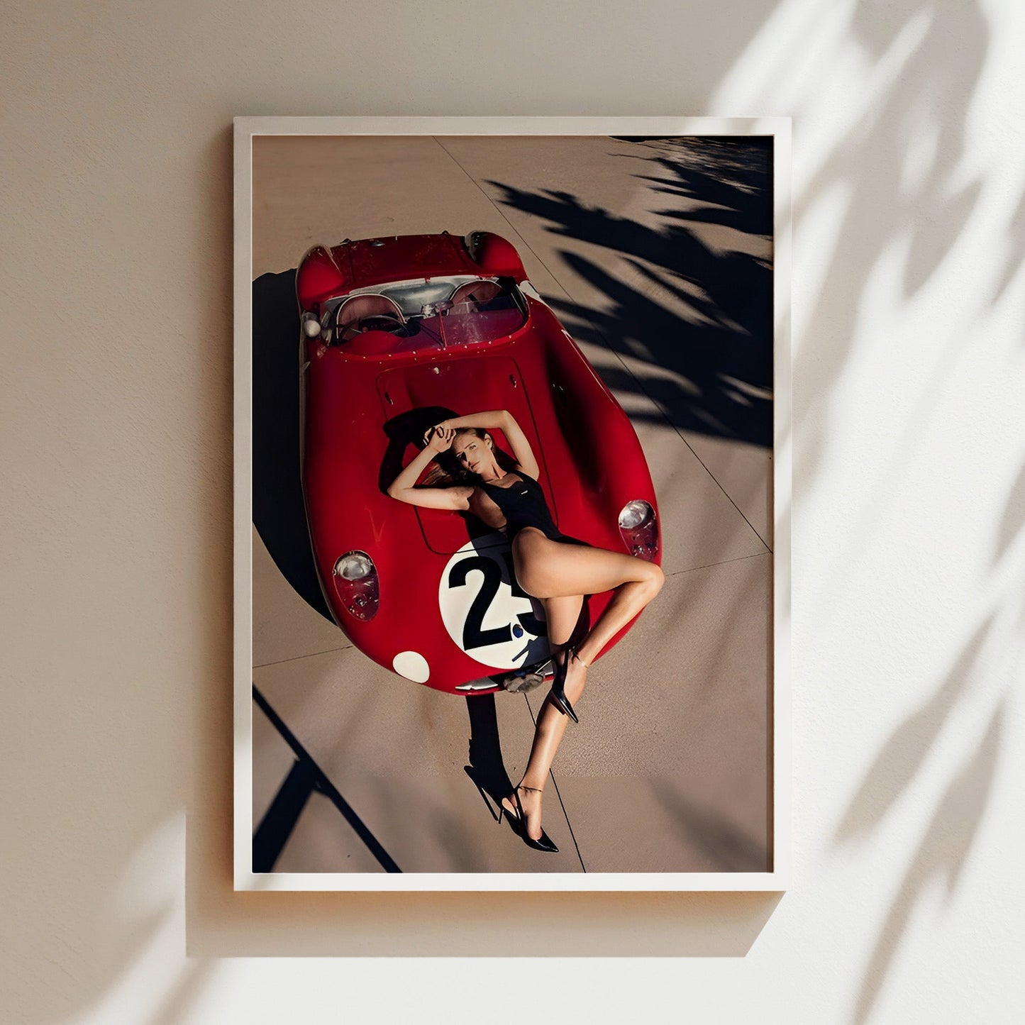 Kari Riley Maserati Wall Art - Glamorous Car Poster, Vintage Model Illustration, Retro Automotive Canvas, Fashion Icon Decor, Bold Print