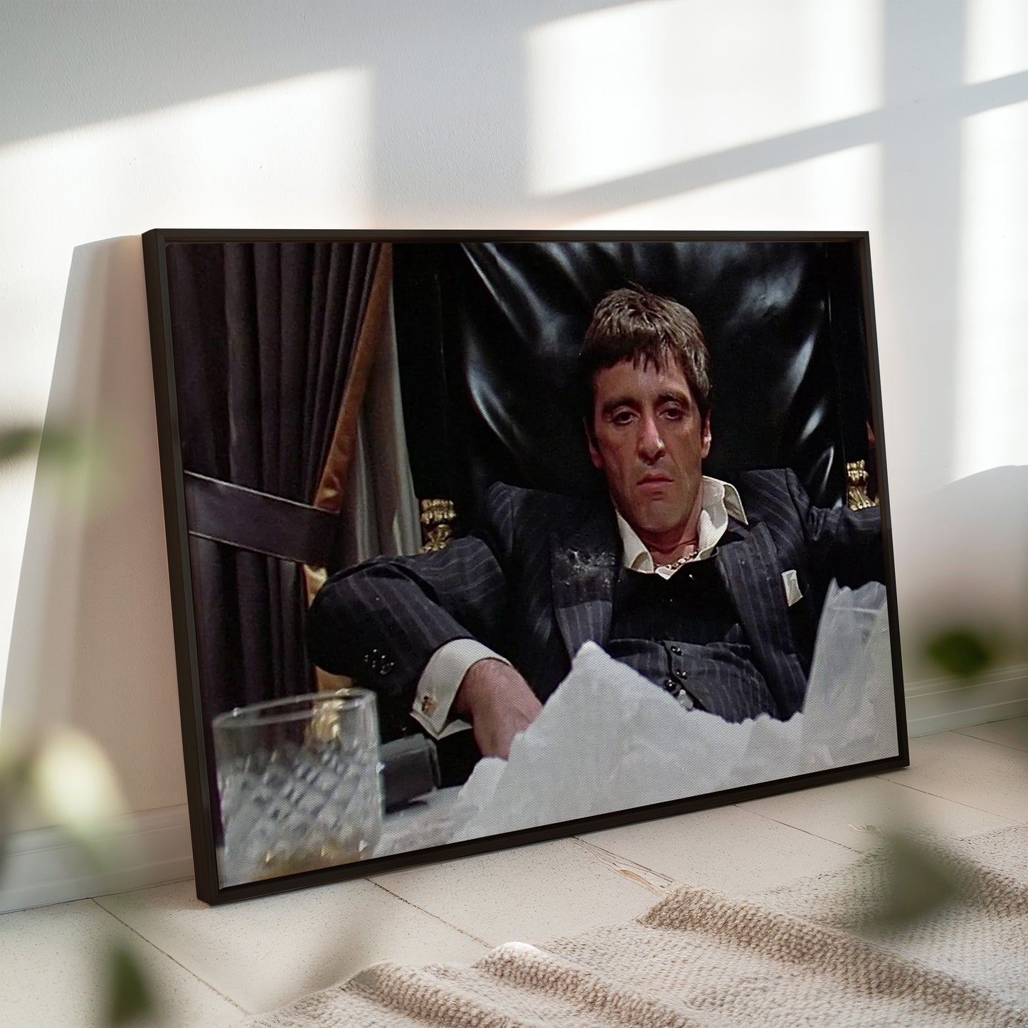 Scarface Tony Montana Wall Art Print - Al Pacino 1980s Gangster Movie Poster - Iconic Cinema Decor for Home Theater or Lounge