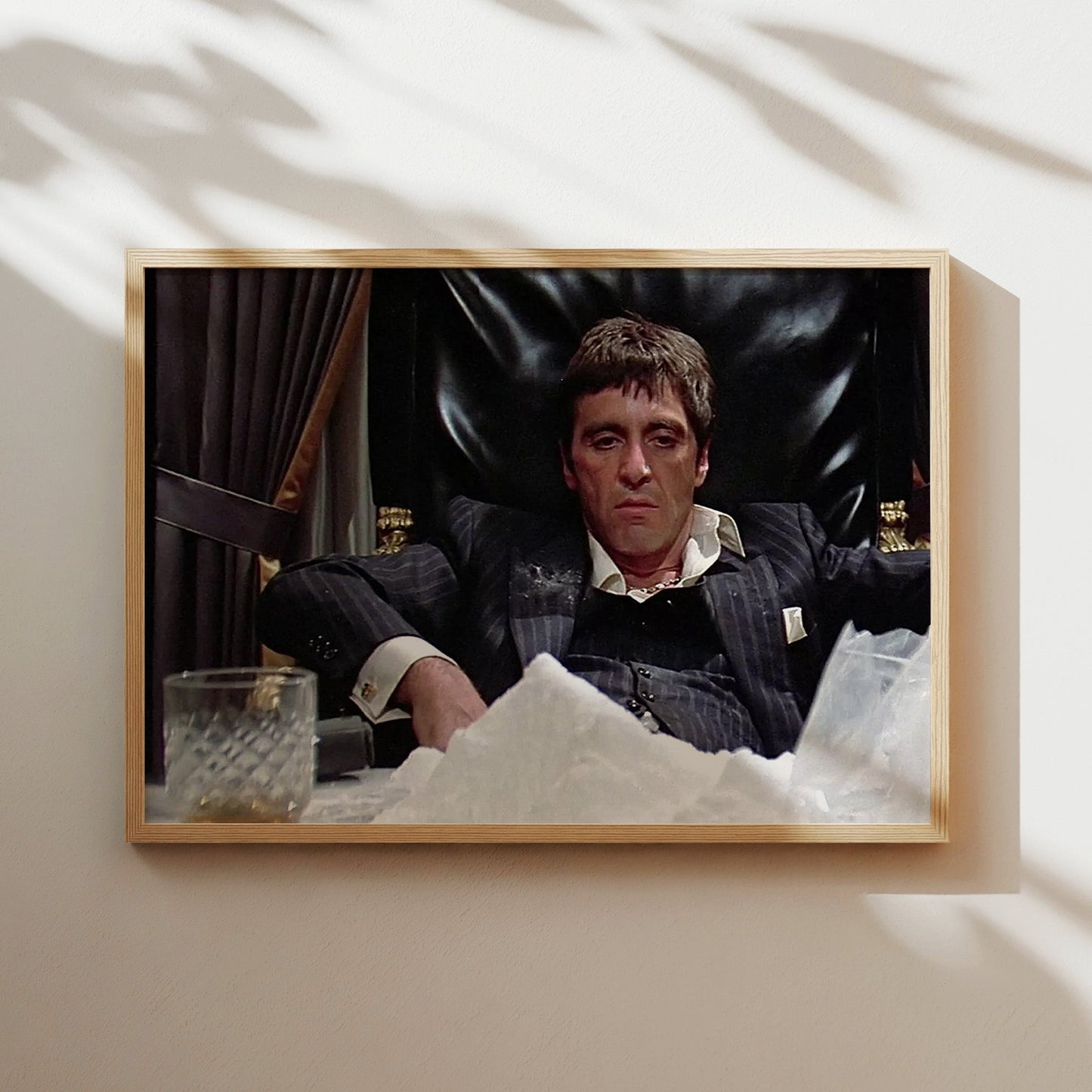 Scarface Tony Montana Wall Art Print - Al Pacino 1980s Gangster Movie Poster - Iconic Cinema Decor for Home Theater or Lounge