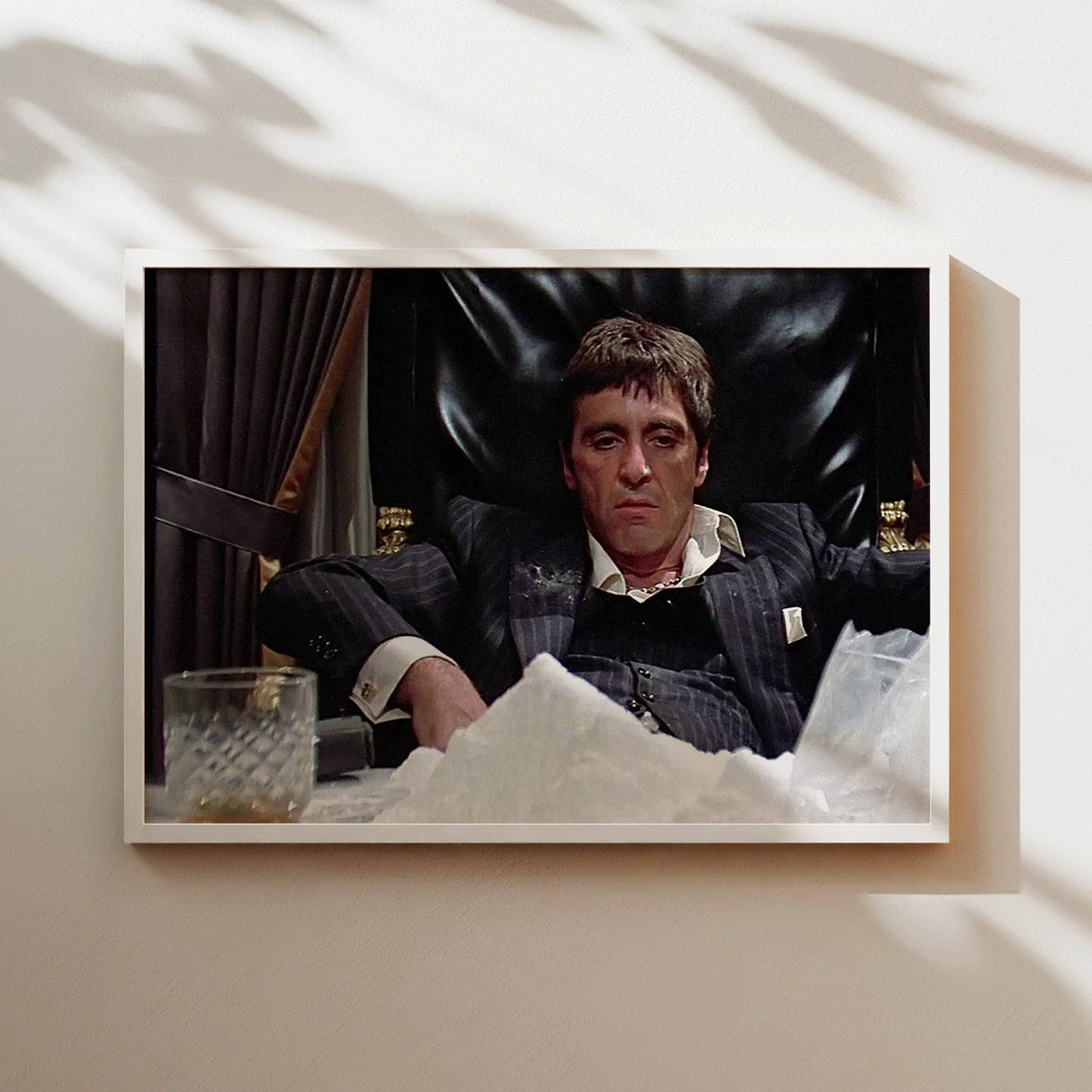 Scarface Tony Montana Wall Art Print - Al Pacino 1980s Gangster Movie Poster - Iconic Cinema Decor for Home Theater or Lounge