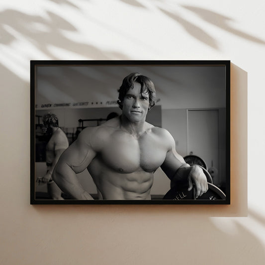 Arnold Schwarzenegger Bodybuilding Gym Wall Art - Vintage Fitness Motivation Poster - Legendary Mr. Olympia Workout Room Decor