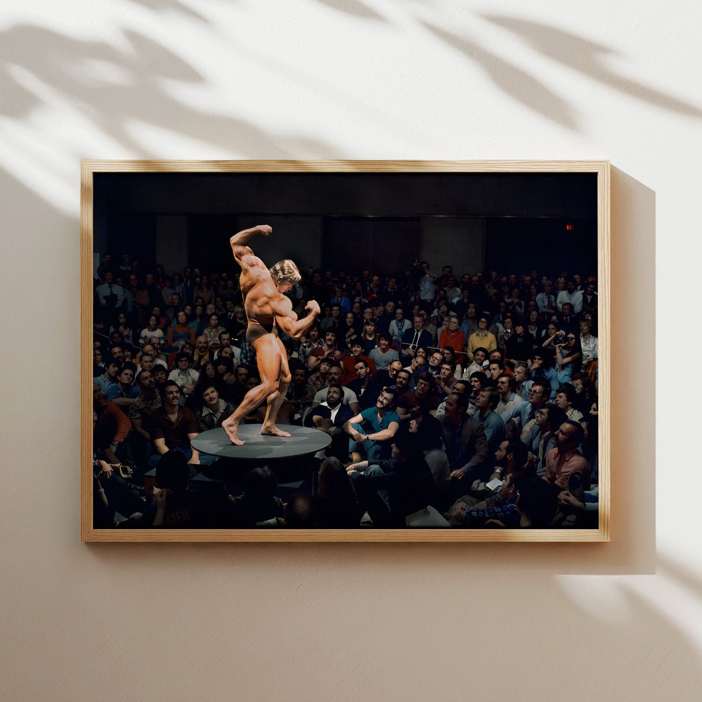Arnold Schwarzenegger On Stage Bodybuilding Wall Art - Mr. Olympia Champion Vintage Muscle Poster - Epic Fitness Motivation Gym Decor