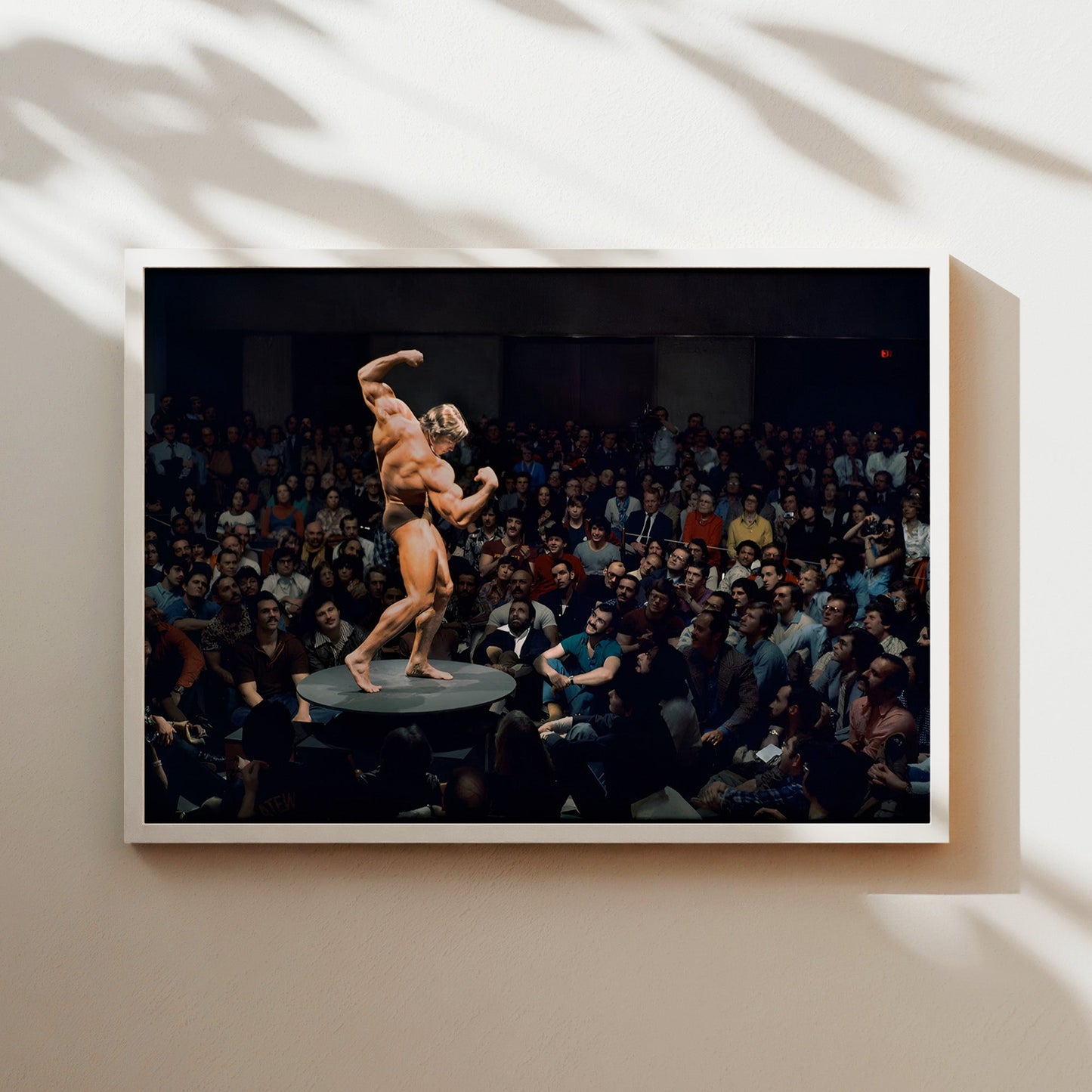 Arnold Schwarzenegger On Stage Bodybuilding Wall Art - Mr. Olympia Champion Vintage Muscle Poster - Epic Fitness Motivation Gym Decor
