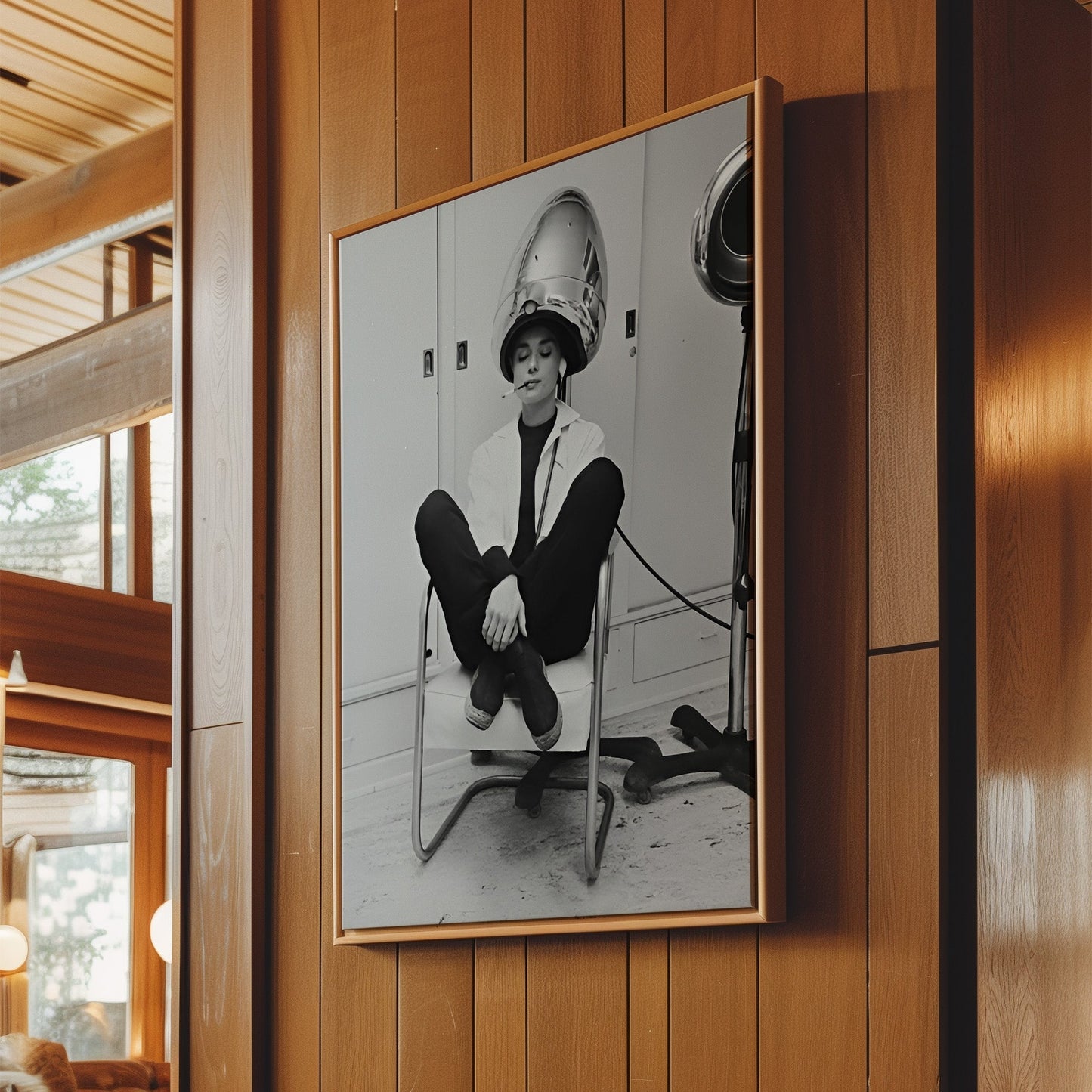 Audrey Hepburn Hair Salon Poster Art Print - Vintage Canvas Framed Wall Decor for Home & Salon, Classic Movie Star Dâ‚¬Ã·cor