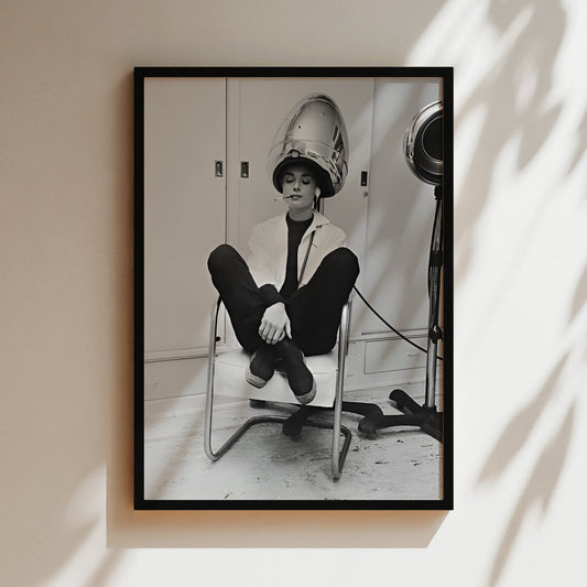 Audrey Hepburn Hair Salon Poster Art Print - Vintage Canvas Framed Wall Decor for Home & Salon, Classic Movie Star Dâ‚¬Ã·cor