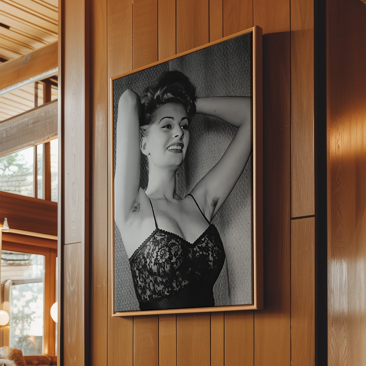 Sophia Loren in Lingerie Wall Art, Sexy Vintage Poster Canvas Print, Retro Glamour Bedroom Decor, Iconic Italian Actress Aesthetic