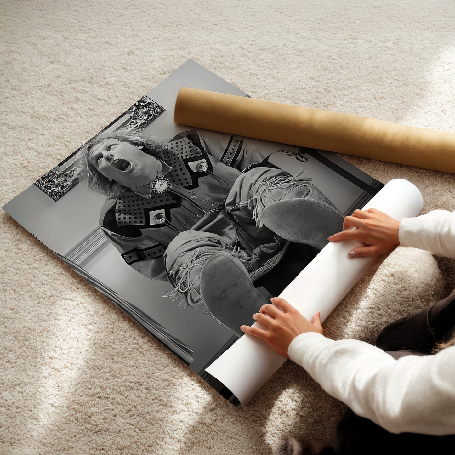 Jeff Daniels Dumb and Dumber Bathroom Scene Canvas, Funny 90s Comedy Movie Wall Art, Cult Classic Film Poster for Bathroom or Man Cave