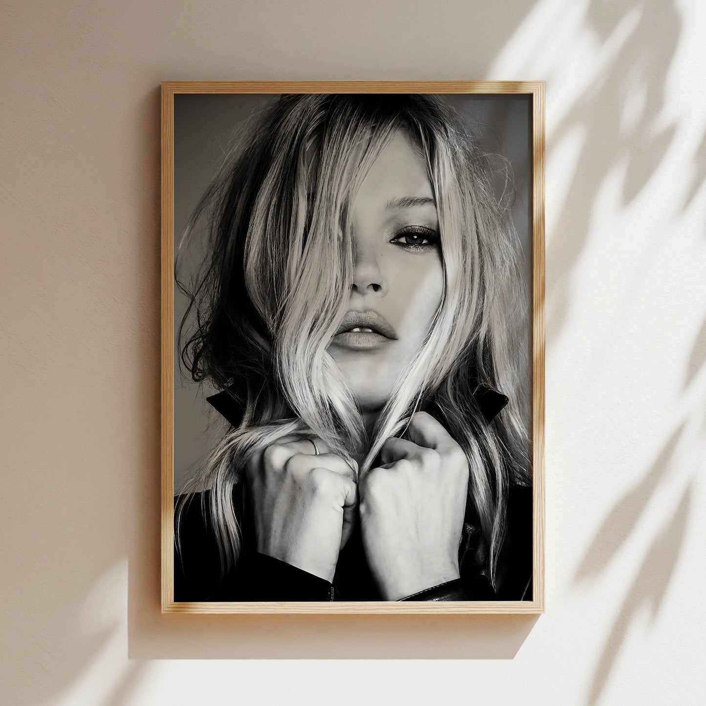 Kate Moss Fringe Wall Art, Vintage Supermodel Canvas Print, Retro 90s Fashion Icon Poster for Edgy Home or Studio Decor