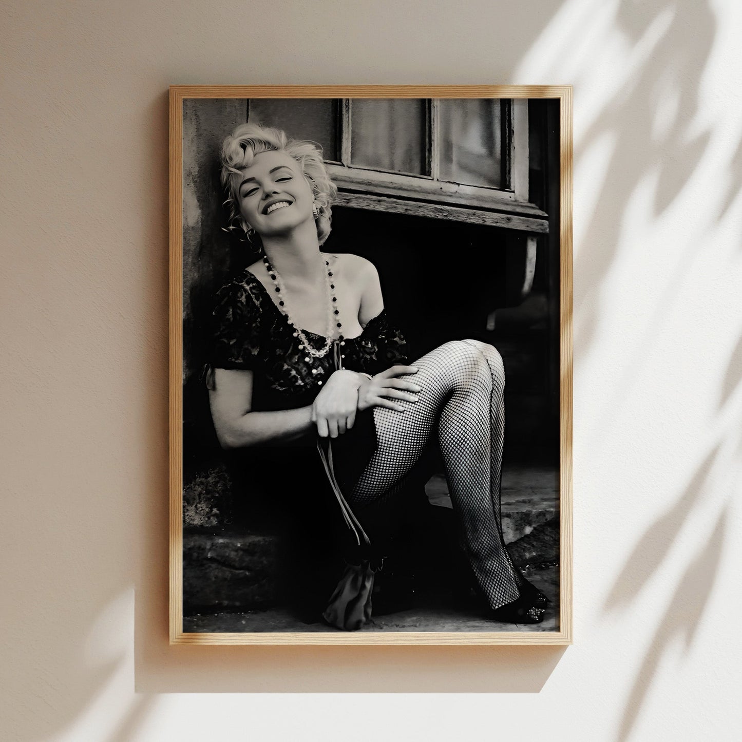 Marilyn Monroe in the Street Canvas Print, Vintage Hollywood Icon Wall Art Poster, Retro Celebrity Glam for Chic Urban Home Decor