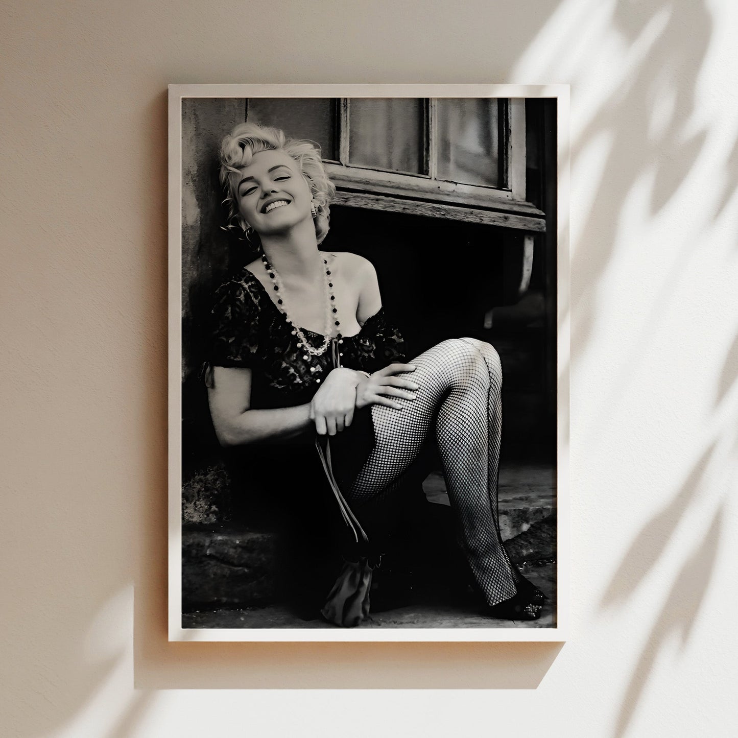 Marilyn Monroe in the Street Canvas Print, Vintage Hollywood Icon Wall Art Poster, Retro Celebrity Glam for Chic Urban Home Decor