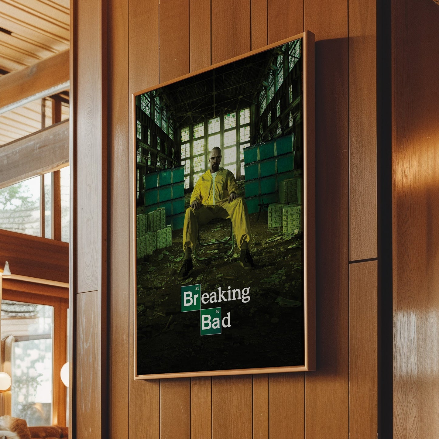 Breaking Bad Walter White Wall Art - Heisenberg Poster, TV Show Decor, Crime Drama Print, Fan Art Canvas, Modern Pop Culture Sign