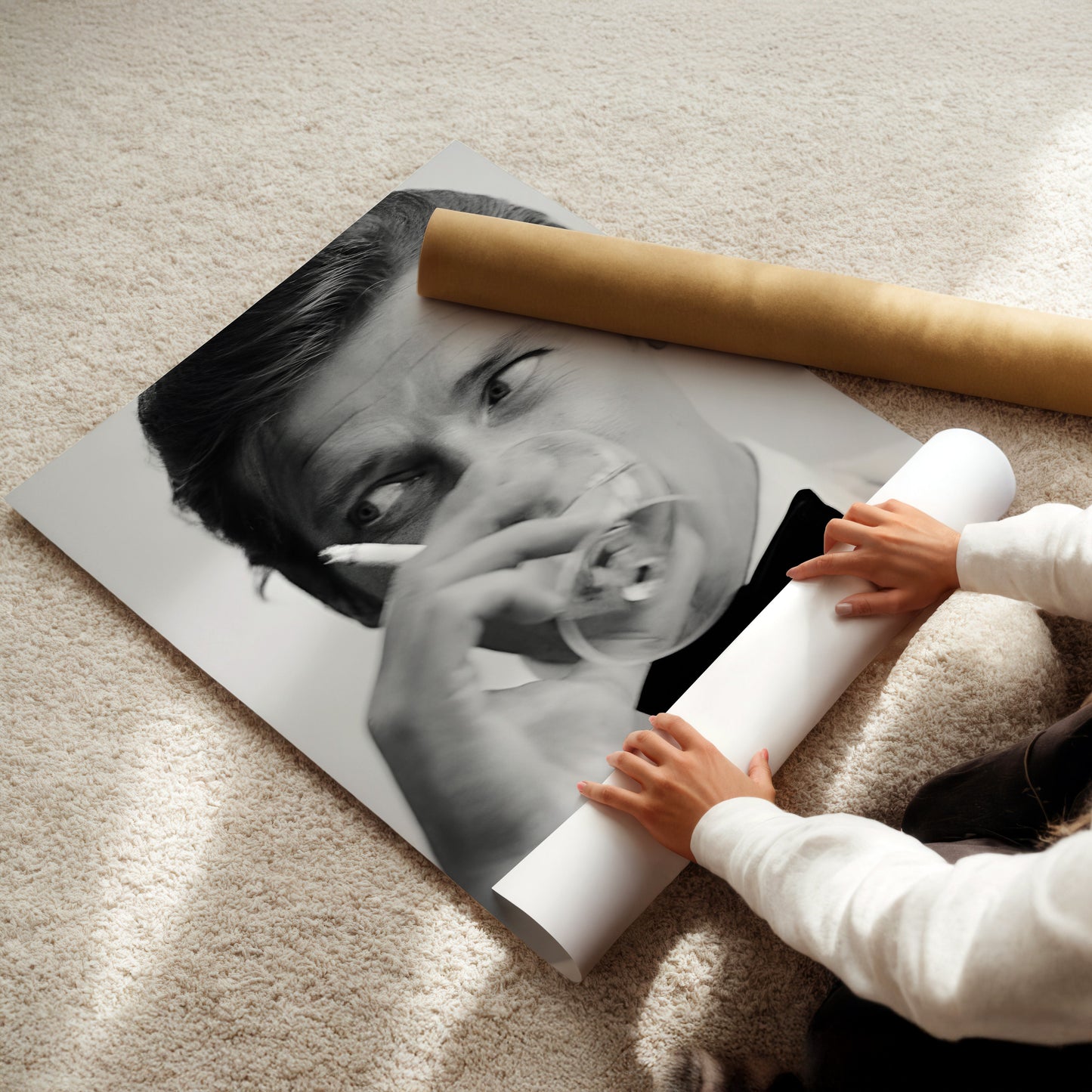 Roger Moore Shaken Not Stirred James Bond - Classic 007 Poster, Vintage Film Icon Print for Movie Buffs and Stylish Home Theater Decor