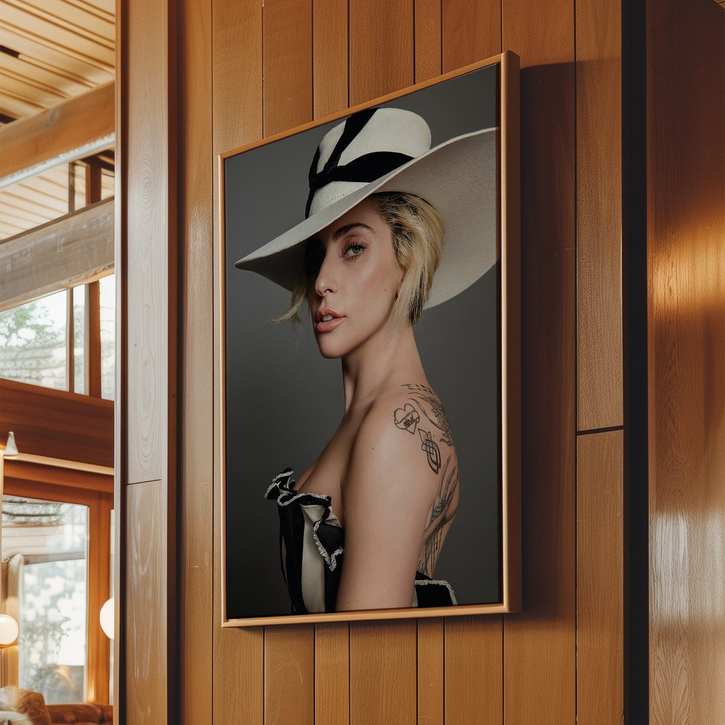 Lady Gaga Color Portrait Wall Art - Bold Pop Icon Poster, Vibrant Music Legend Print for Modern Living Room or Studio Decor