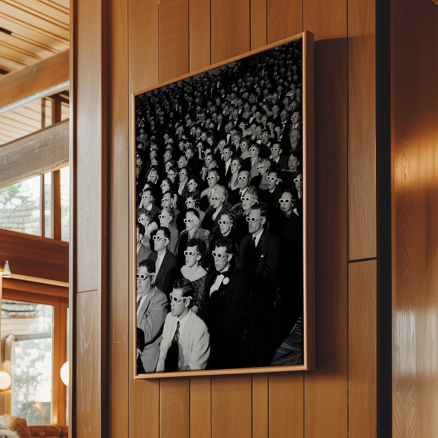 3D Glasses Movie Theatre Wall Art - Retro Cinema Poster, Popcorn Print, Film Buff Decor, Home Theater Canvas, Vintage Movie Sign