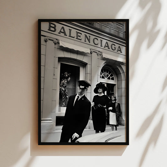 Balenciaga Fashion Wall Art - Designer Poster, Luxury Brand Print, Minimalist Decor, High Fashion Canvas, Chic Typography Sign
