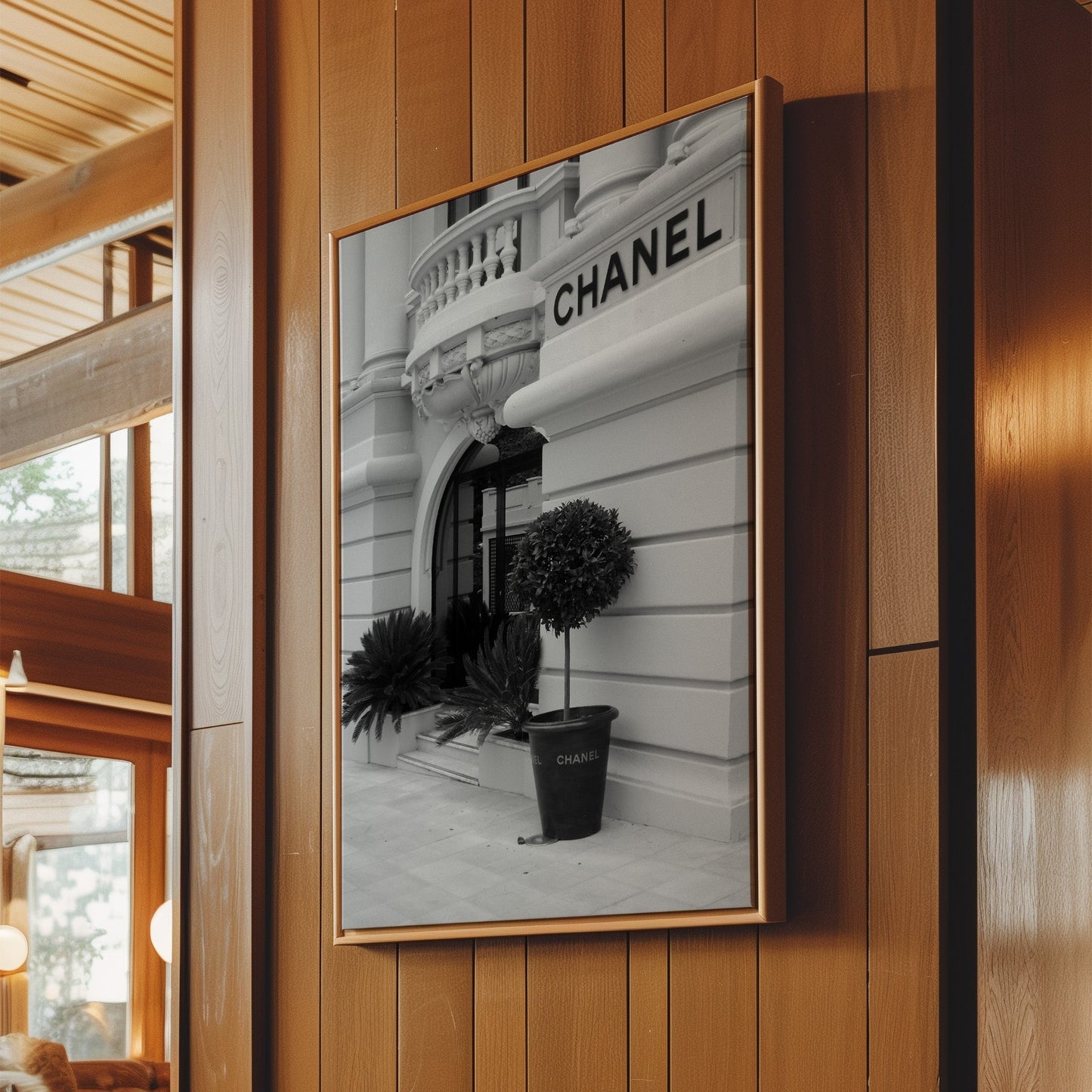 Chanel Monaco Wall Art - Luxury Fashion Poster, Monte Carlo Print, Designer Decor, High Fashion Canvas, Chic Typography Sign