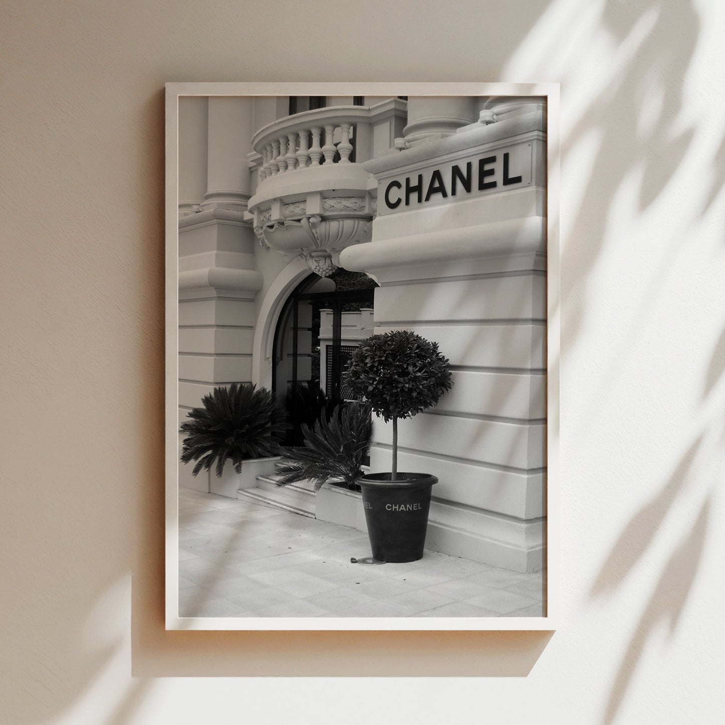 Chanel Monaco Wall Art - Luxury Fashion Poster, Monte Carlo Print, Designer Decor, High Fashion Canvas, Chic Typography Sign