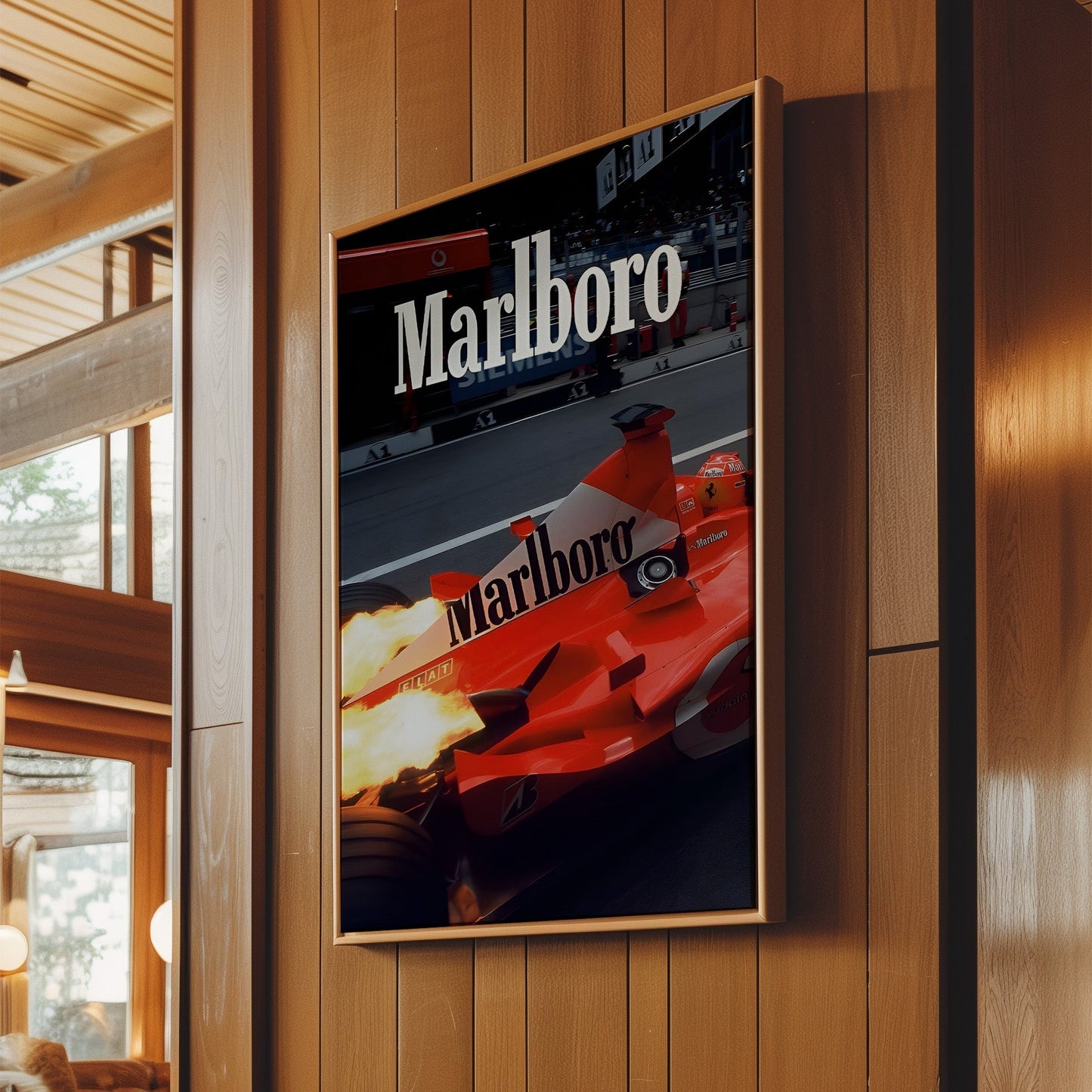Marlboro Formula 1 Racing Wall Art - Classic Motorsport Print, Retro Grand Prix Poster for Car Enthusiasts, Garages or Office Decor