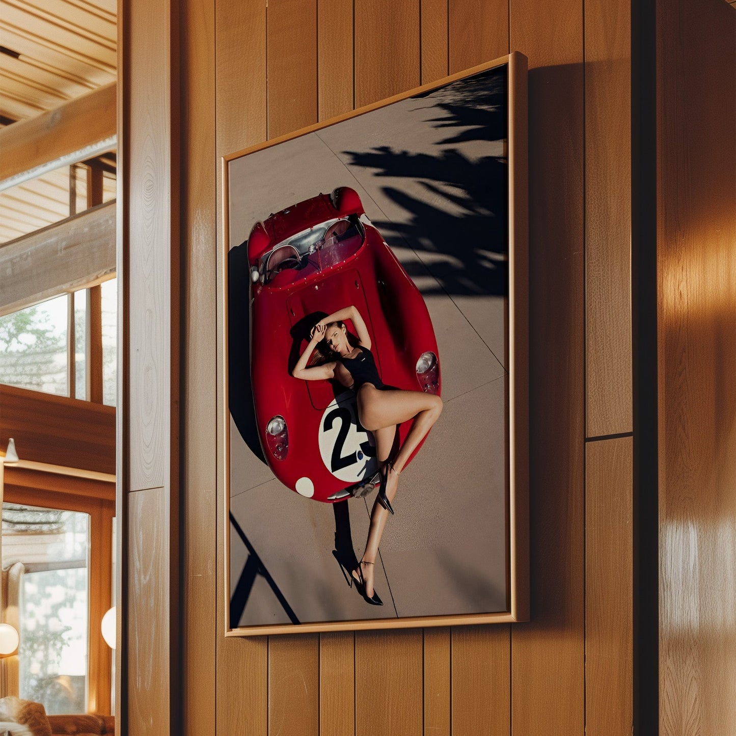 Kari Riley Maserati Wall Art - Glamorous Car Poster, Vintage Model Illustration, Retro Automotive Canvas, Fashion Icon Decor, Bold Print
